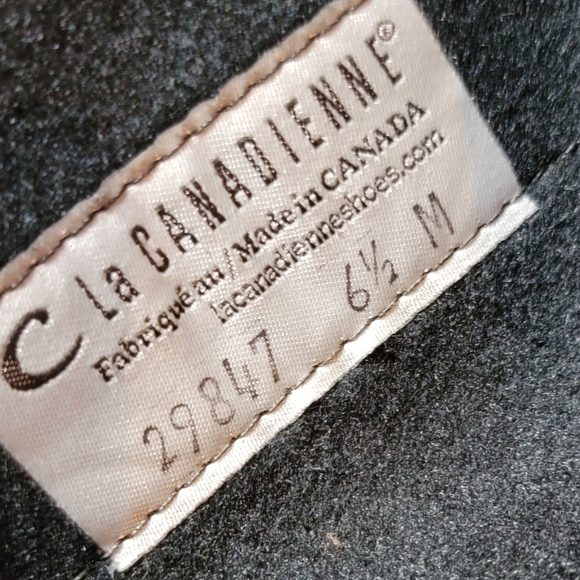 La Canadienne Black Suede Low Chunky Heel Knee High Tall Boots - Picture 4 of 7